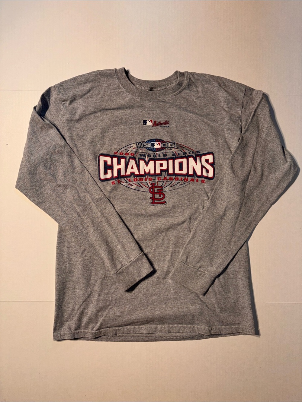 Vtg St. Louis Cardinals 2006 MLB World Series Champions Long Sleeve Tshirt Large